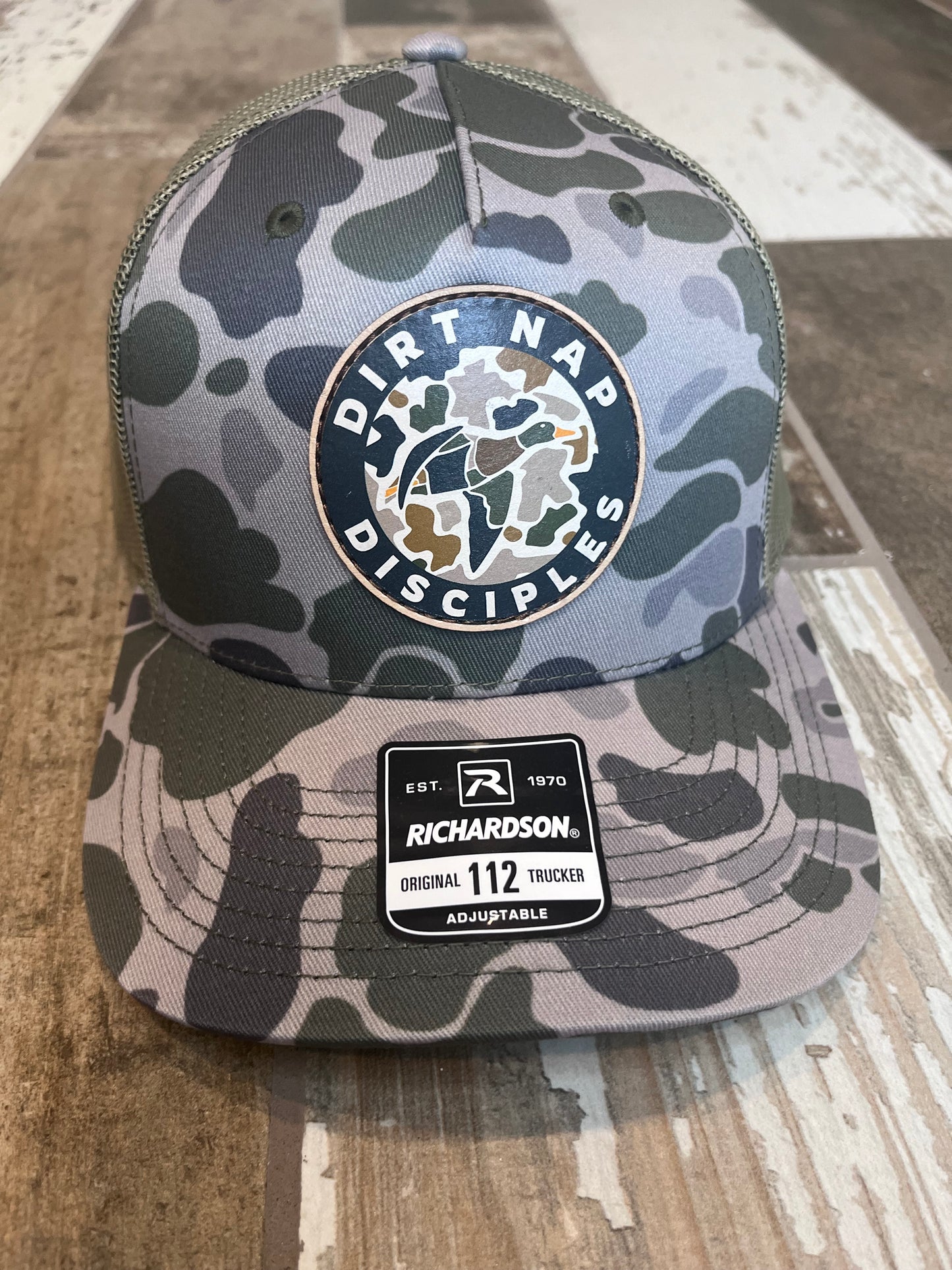 Camo Duck Leather Patch Hat