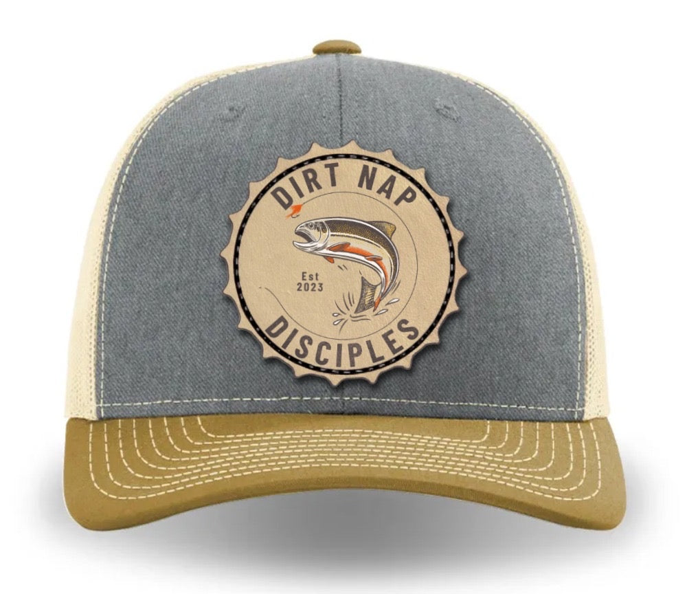 Fish Leather Patch Hat