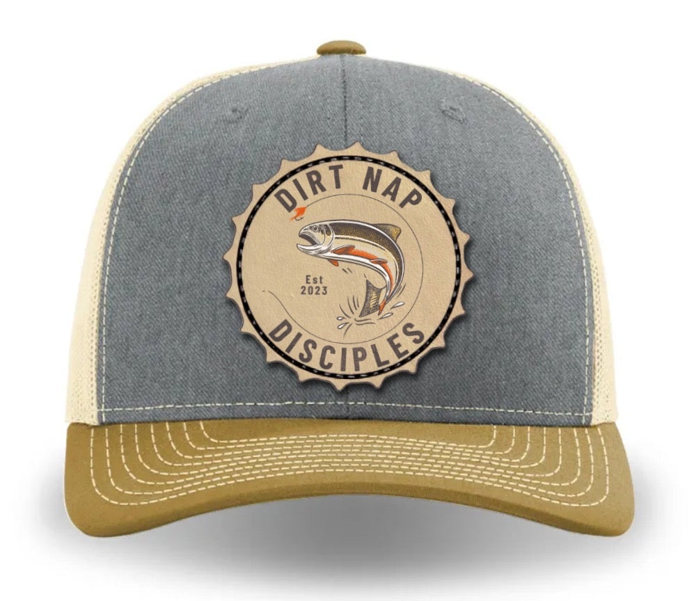 Fish Leather Patch Hat