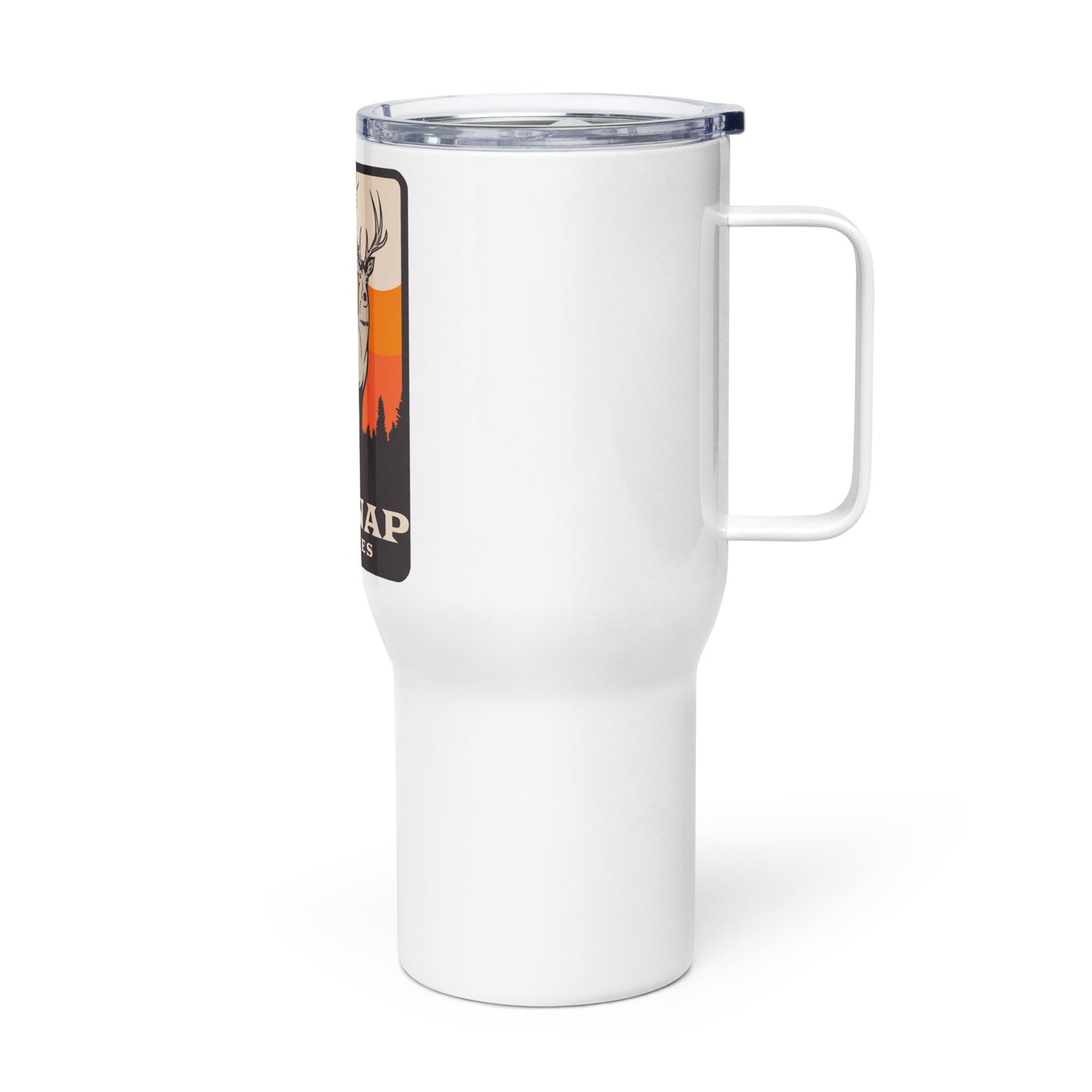 Travel mug with a handle