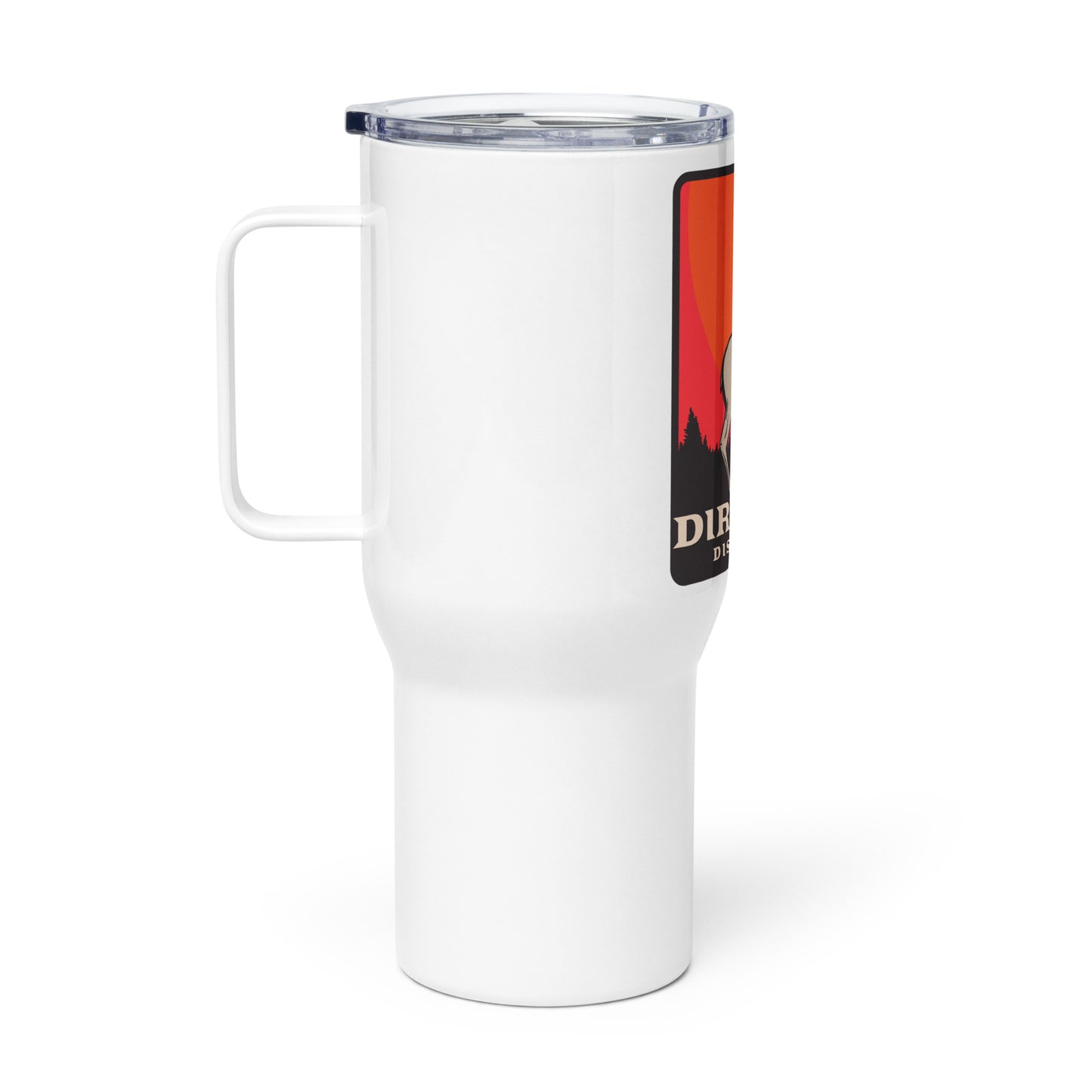 Travel mug with a handle